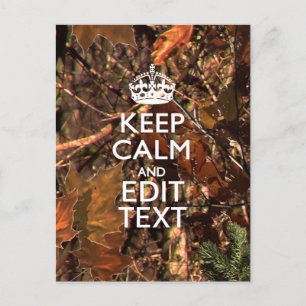 Herbstsaison Camouflage Behalte Beruhigung Ihres T Postkarte
