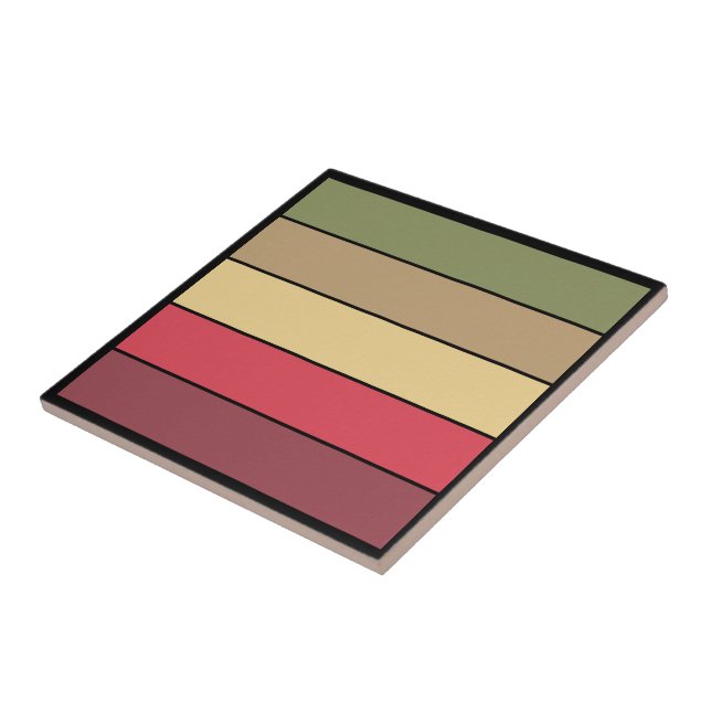Herbstsaison Erde Tone Farben auf Aquarellpapier Fliese (Seite)