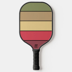 Herbstsaison Erde Tone Farben auf Aquarellpapier Pickleball Schläger