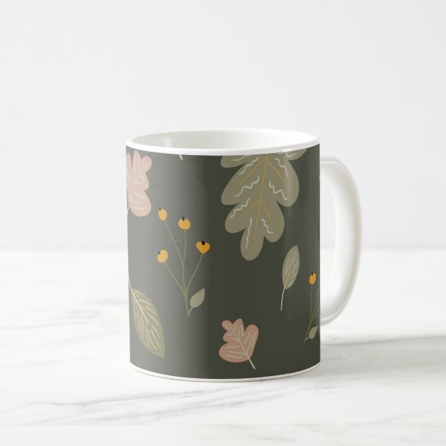 Herbstsaison mit Blätter und Pflanze Kaffeetasse (VorderseiteRechts)