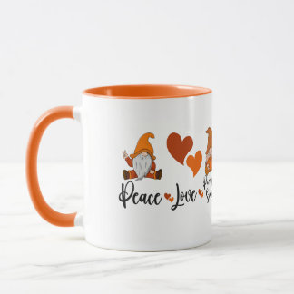 Herbstsaison "Peace Liebe and Pumpkin Spice" - Nom Tasse