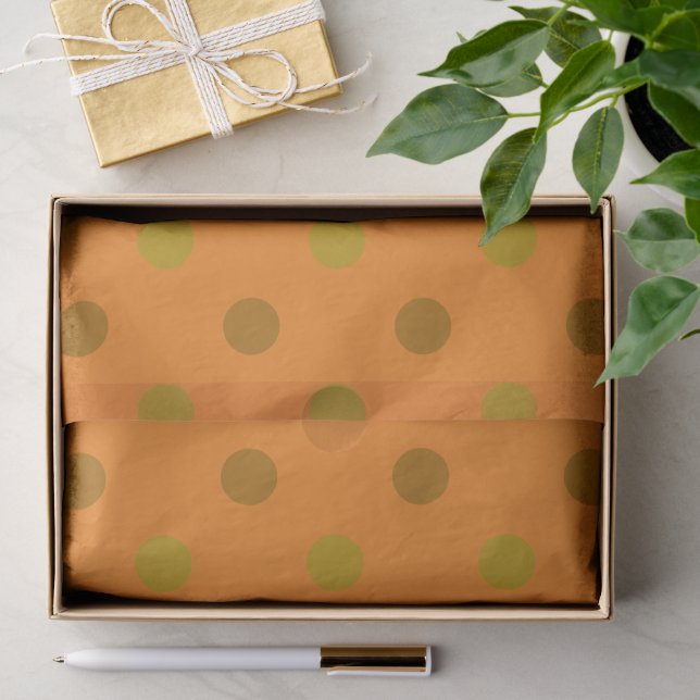 Herbstsaison Polka Dot Muster Seidenpapier (Geschenk)