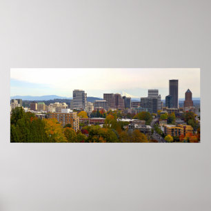 Herbstsaison Portlands Oregon färbt Plakat