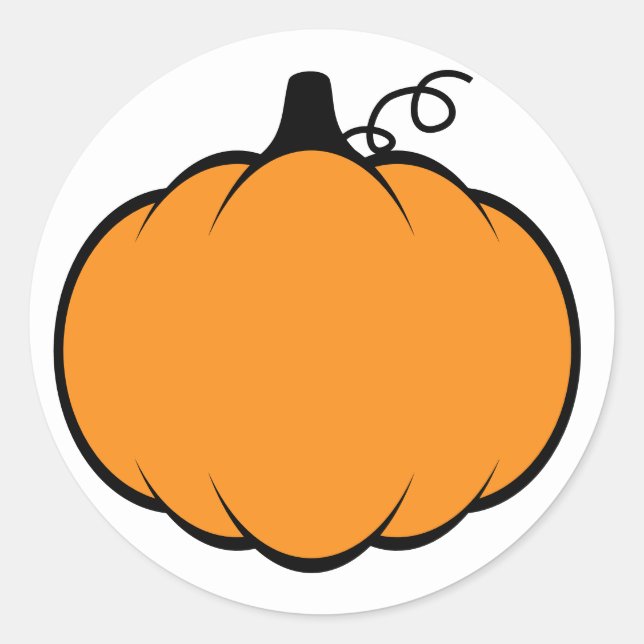 Herbstsaison Pumpkin Zeichnend Erntedank Dekoratio Runder Aufkleber (Vorderseite)