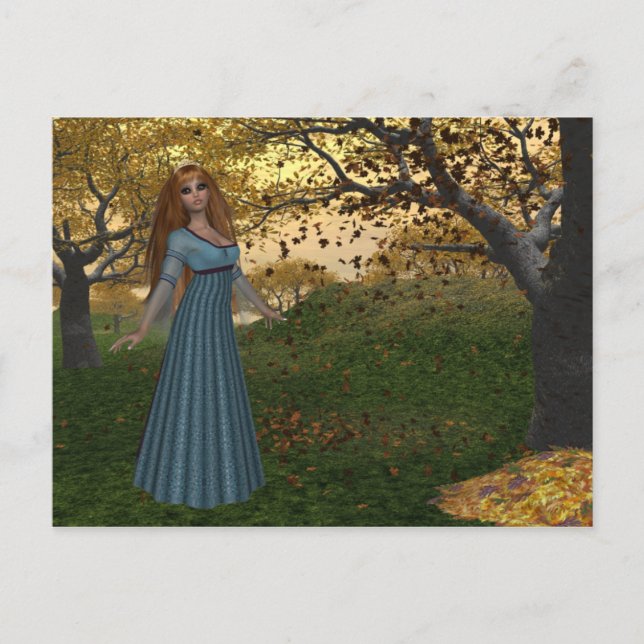 Herbstsaison Queen - Fantasy Postcards Postkarte (Vorderseite)