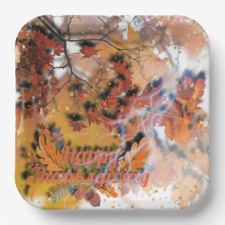 Herbstsaison Zeit für Thanksgiving  Pappteller