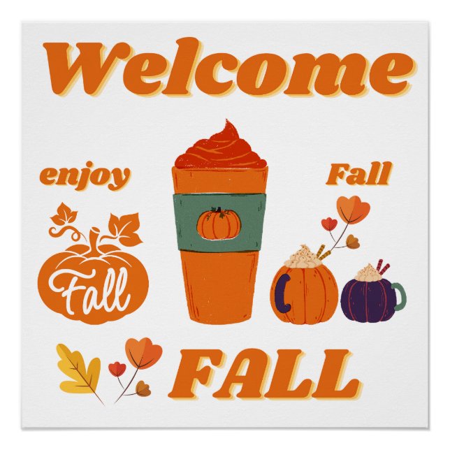 Herbstsaisongestaltung Poster (Vorderseite)