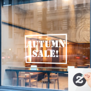 Herbstsale-Aufkleber für Schaufenster Fensteraufkleber