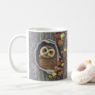Herbstschale und Herbstfarben Kaffeezubereitung Ta Kaffeetasse