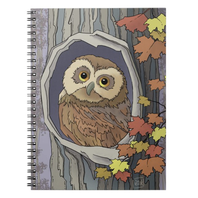 Herbstschale und Herbstfarben Notizblock (Vorderseite)