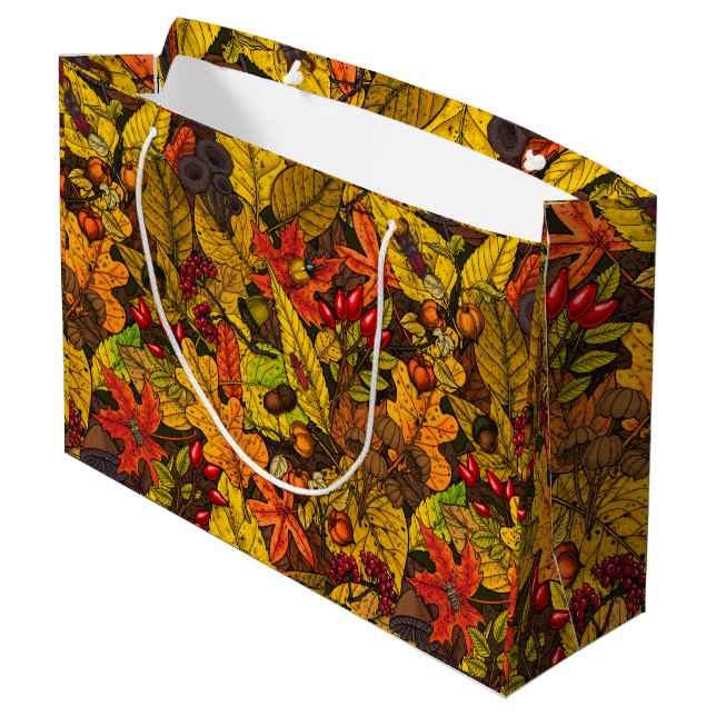 Herbstschätze Große Geschenktüte (Rückseite Schrägansicht)