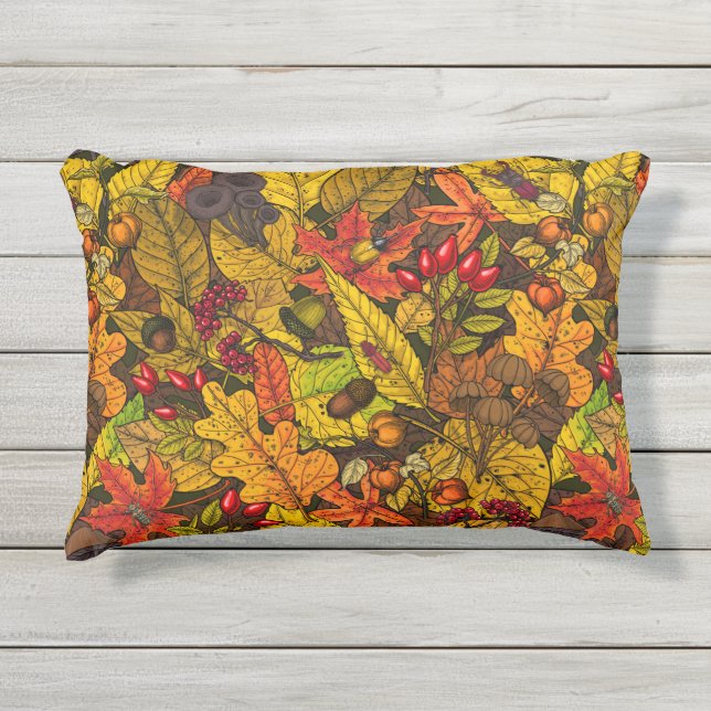 Herbstschätze Kissen Für Draußen (Vorderseite)