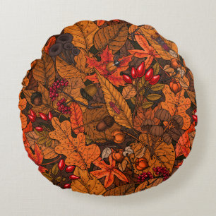 Herbstschätze Rundes Kissen