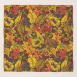 Herbstschätze Schal<br><div class="desc">Handgezeichnet Herbstmuster mit Pilzen,  verschiedenen Beeren,  gefallenen Blätter und Käfern</div>