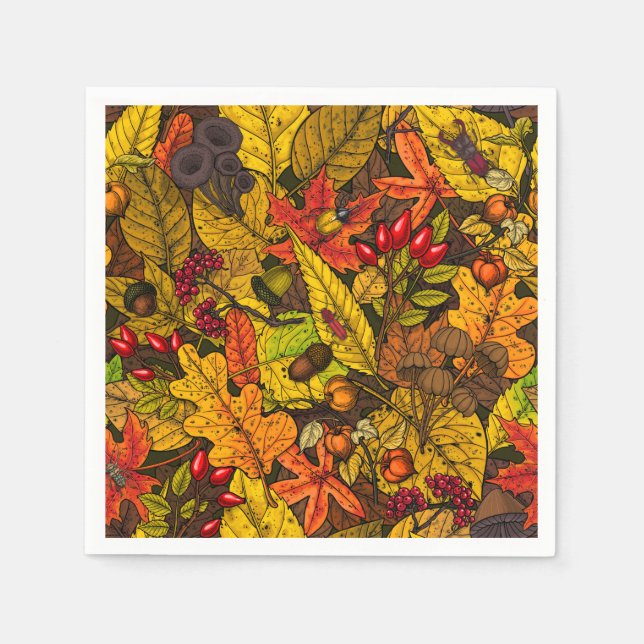 Herbstschätze Serviette (Vorderseite)