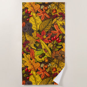 Herbstschätze Strandtuch