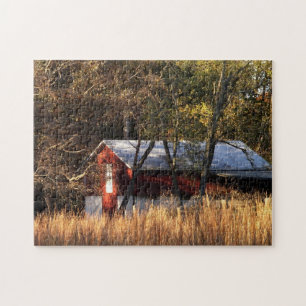 Herbstscheune in Zentral-Maryland