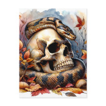 Herbstschlange mit Schädel