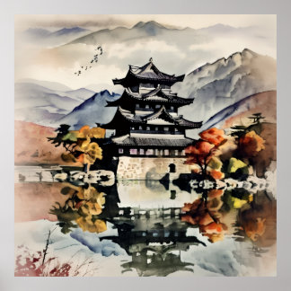 Herbstschloss Poster