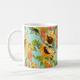 Herbstschlucker: Nahtloses Naturmuster Kaffeetasse