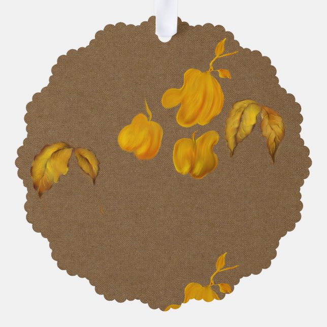 Herbstschmuckkarte Ornament Karte (Rückseite)
