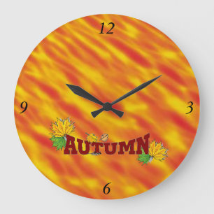 Herbstschönheit - große wanduhr