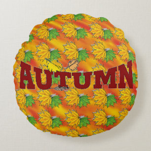 Herbstschönheit - rundes kissen