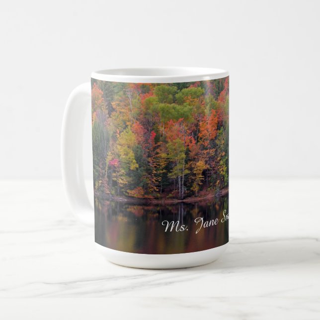 Herbstschuhe Herbstfarben-Tasse Kaffeetasse (Vorderseite Links)