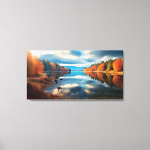 Herbstsee Leinwanddruck