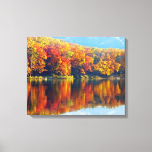 Herbstsee Leinwanddruck