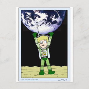 Herbstsee "LUNAR TOURIST" Postkarte