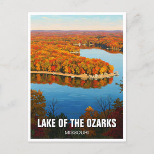 Herbstsee von Ozarks Missouri Postkarte