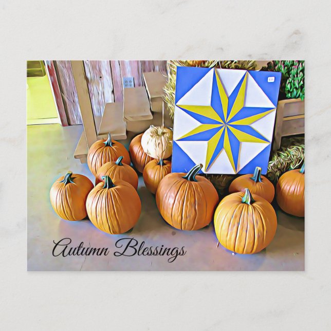 Herbstsegnung Personalisierte Halloween-Postkarte Postkarte (Vorderseite)