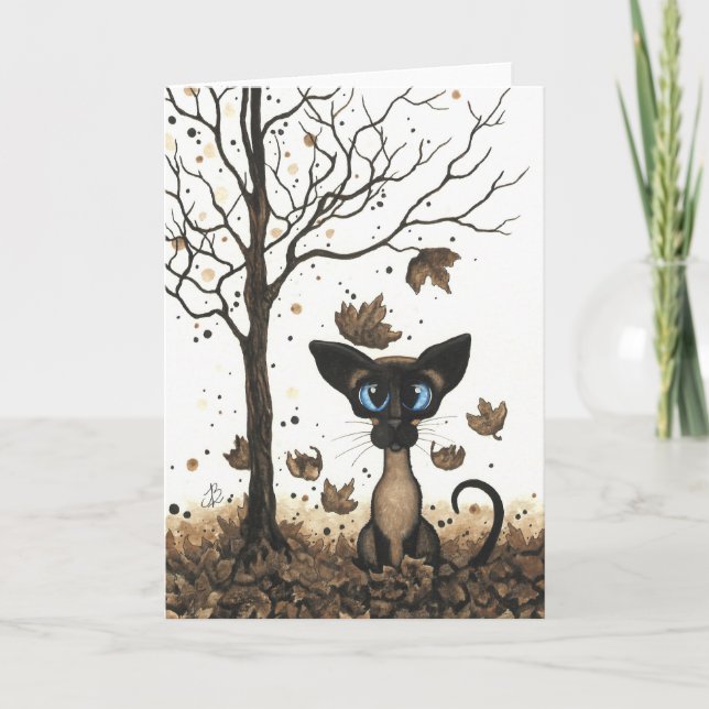 Herbstsiamesische Katze von BiHrLe Karte (Vorderseite)