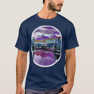 Herbstsonne Adirondack-Gebirge See Herbstlaub T-Shirt