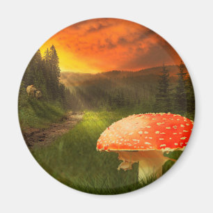 Herbstsonne untergehend. magnet