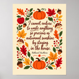 Herbstsonnen-Spruch Poster