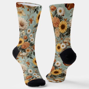 Herbstsonnenblume Socken