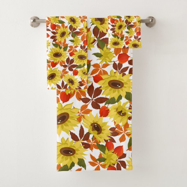 Herbstsonnenblumen Badhandtuch Set (Insitu)
