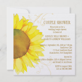 Herbstsonnendusche für Hochzeitspaare Einladung