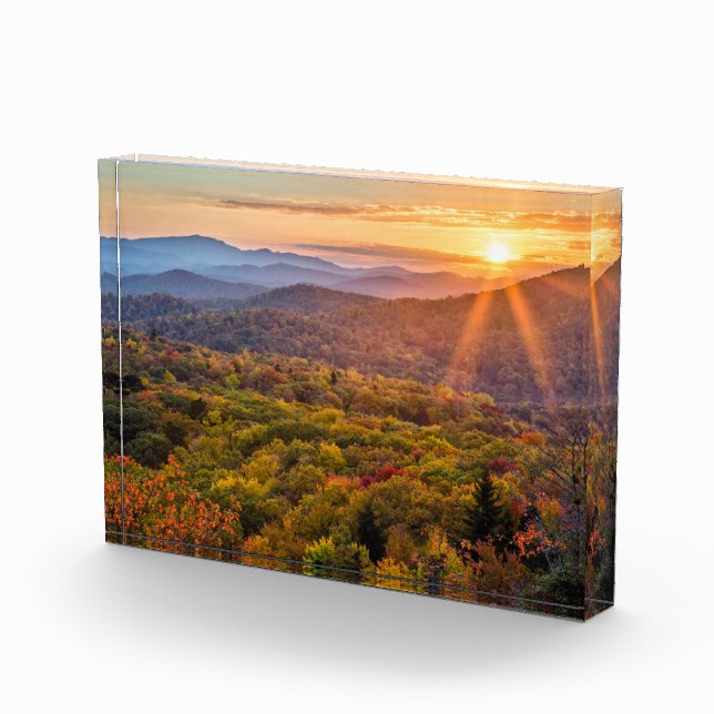 Herbstsonnenuntergang von den Bakonhöhen Fotoblock (Rechts)