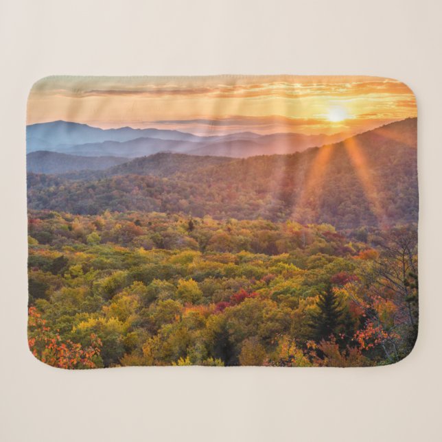 Herbstsonnenuntergang von den Bakonhöhen Sherpadecke (Vorderseite (Horizontal))