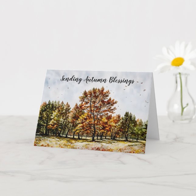 Herbstsonntagskarte für Segen Karte (Kleine Pflanze)