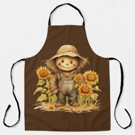 Herbstspalte und Sonnenblumen Schürze