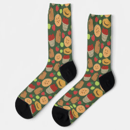 Herbstspaß Apfelpflücken Muster Socken