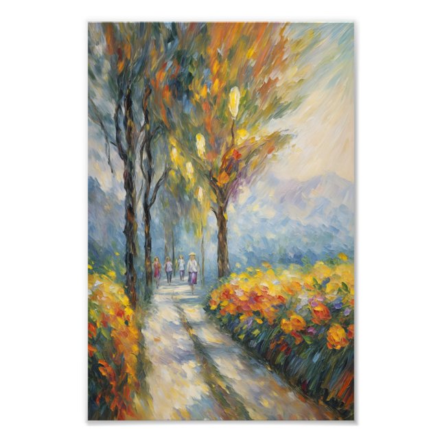 Herbstspaziergang beeindruckende Pathway-Szene Fotodruck (Vorne)
