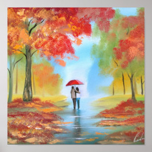 Herbstspaziergang Poster