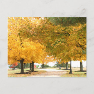 Herbstspaziergang Postkarte