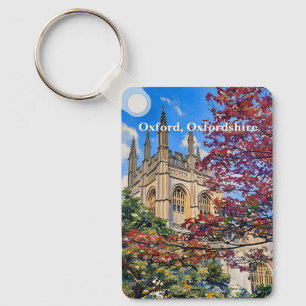 Herbstspiele - Oxford Kathedrale im Herbst Schlüsselanhänger