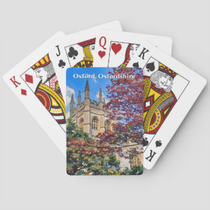 Herbstspiele - Oxford Kathedrale im Herbst Spielkarten
